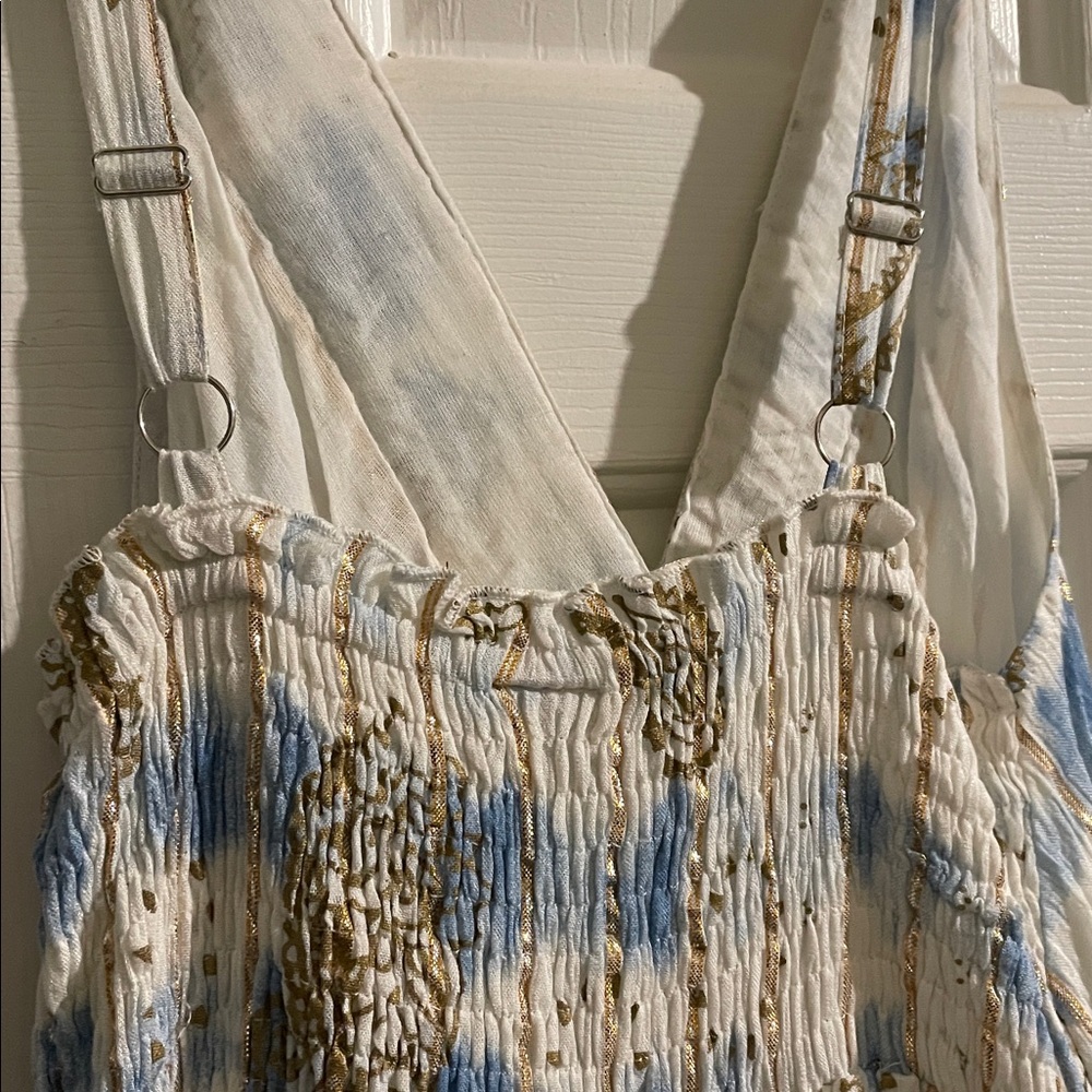 Tie-Dye Blue and White Maxi Dress - Picture 7 of 11